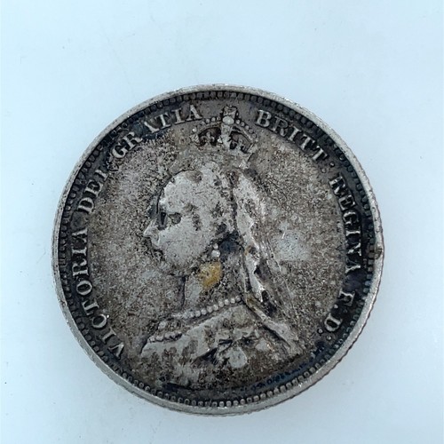 1887 Great Britain JUBILEE Head Queen VICTORIA One Shilling 0.925 Silver Coin - Picture 3 of 6