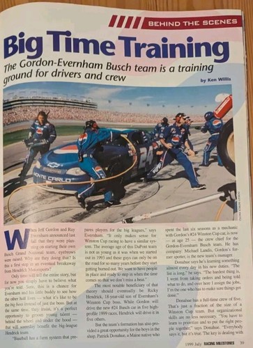 Revista de carreras julio 1999 Gordon's Busch Team Is Dale Done Eddie Cheever - Imagen 5 de 5