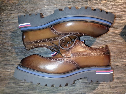 DIVINCH COLLECTION HANDGEFERTIGTE BROGUE-SCHUHE MIT ECKIGER SPITZE DICKE SOHLE KAFFEE 10,5 - Bild 13 von 15