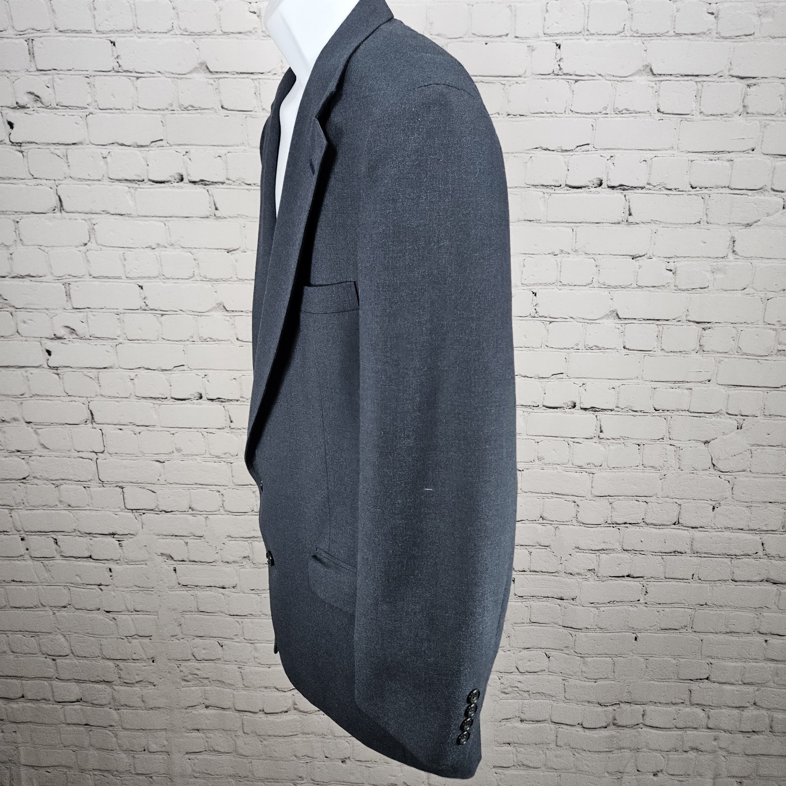 VTG Christian Brooks Blue 2 Button Vented Notch Blazer Sport Coat USA 42XL thumbnail 15