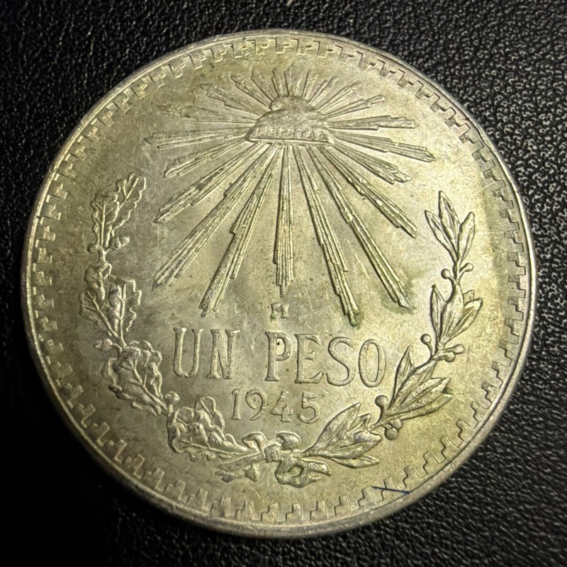 1945 Mexico 1 Un Peso-.720 Silver   F7590