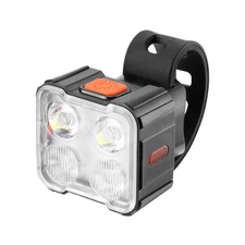 USB Rechargeable Bright LED Bicycle Bike Front Headlight and Rear Tail Light Set