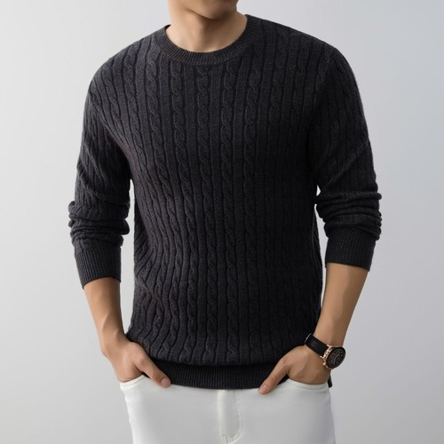 Camicie girocollo casual alla moda magliette larghe calde uomo pullover business - Foto 11 di 22