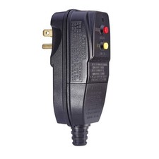 Replacement GFCI Plug for Pressure Washer Pool Pump 15Amp 3 Prong Black 