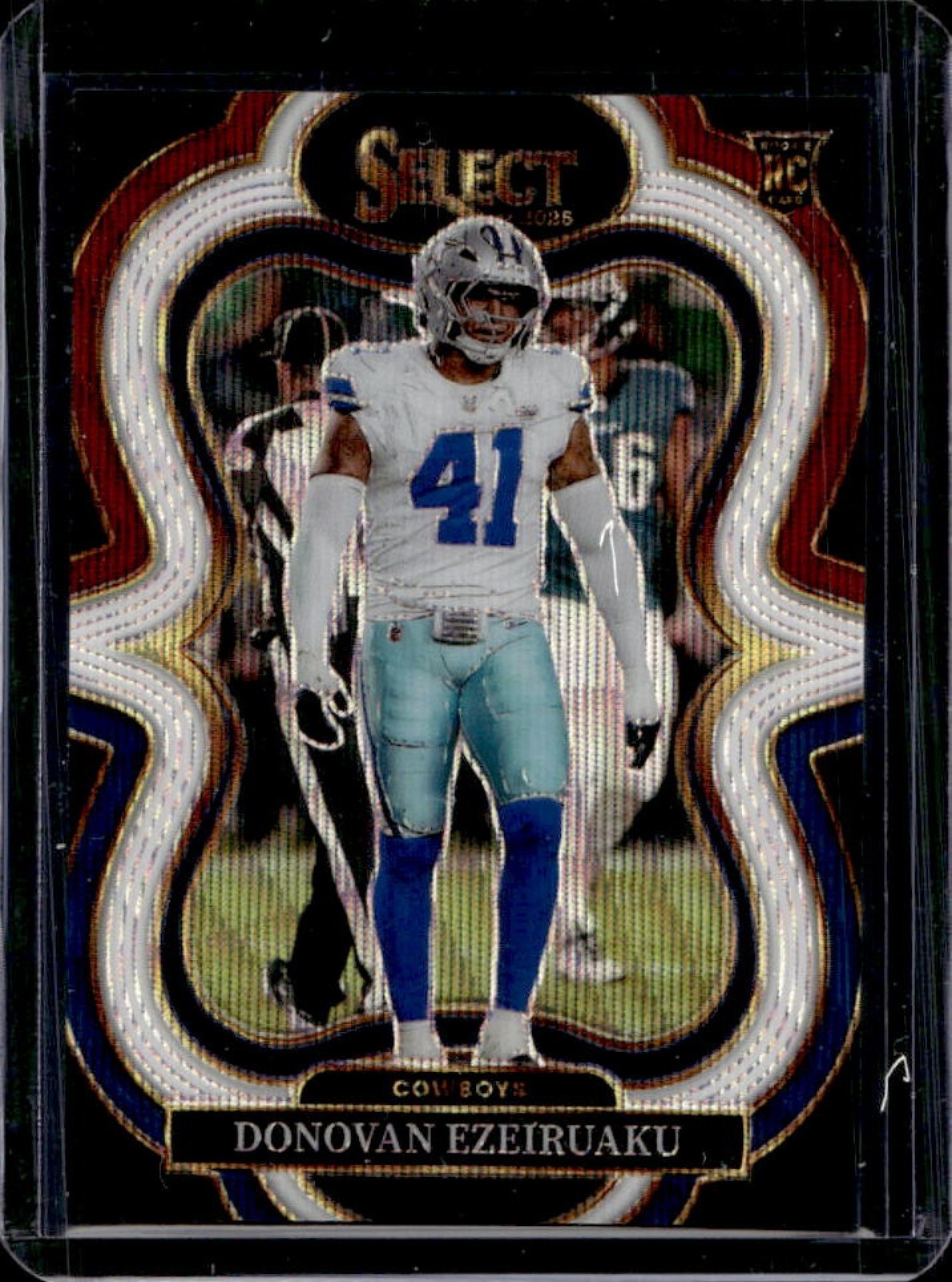 2025 Panini Select Donovan Ezeiruaku Suite Level Tri-Color Prizm #/199 Cowboys