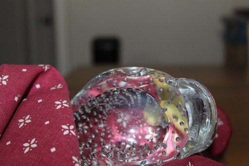 Murano Hand Crafted Crystal Glass Bubbles Whale Paperweight Made in Italy Signed - Picture 11 of 16