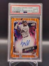 2024 Topps Cosmic Chrome LUIS ROBERT JR. /25 Orange Galactic Auto PSA 10 Gem SSP