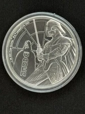 2022 Niue Star Wars  Darth Vader  1oz .999 Silver - Amazing Details On Uniform 