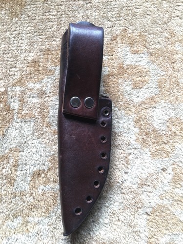 Cuchillo Damasco con mango de asta de ciervo hoja fija de ciervo plateado excelente estado - Imagen 14 de 16