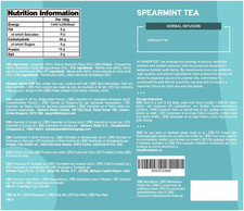 HANDPICK 100% Pure Spearmint Tea Bags - 100 Count, Non-GMO, Eco-Friendly 0.11 per strip