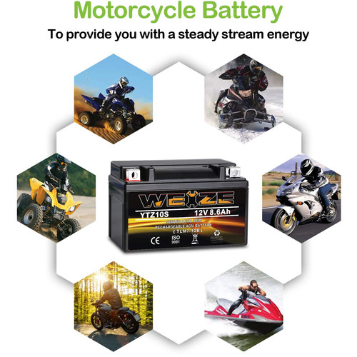 YTZ10S-BS High Performance - Maintenance Free - Sealed AGM Motorcycle Battery... - Picture 6 of 6