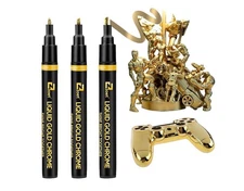 2 SETS Liquid Gold Marker Paint Pens Outline/Fill Paper Wood Metal Glass Plastic