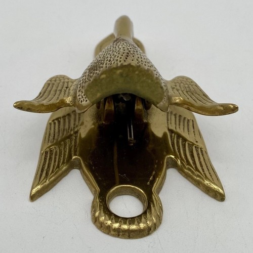 Vintage Virgina Metal Crafters Brass Goose Duck Paper Clip Letter Holder Hangs - Picture 3 of 11