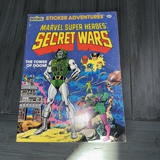 MARVEL SUPER HEROES  SECRET WARS STICKER ADVENTURES TOWER OF DOOM  8.0  1984