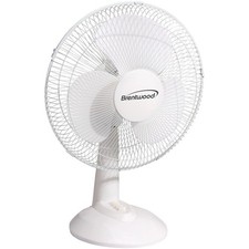 Brentwood® Kool Zone 12-In. 3-Speed 32-Watt Oscillating Desk Fan