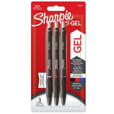 SHARPIE S-Gel Gelstifte   mittlere Spitze (0,7 mm)   Gelschreiber mit Schwarzer,