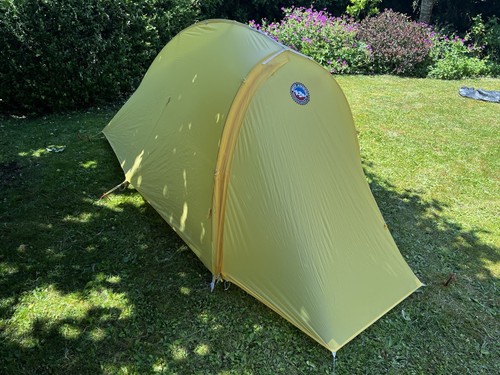 Big Agnes Fly Creek HV UL1 Tent Yellow Bikepacking / Hiking Excellent Condition