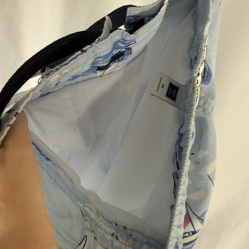Janie and Jack Swim Trunks Boys 10 Blue Sailboats Drawstring Mesh Lined Pull On - Picture 7 of 11