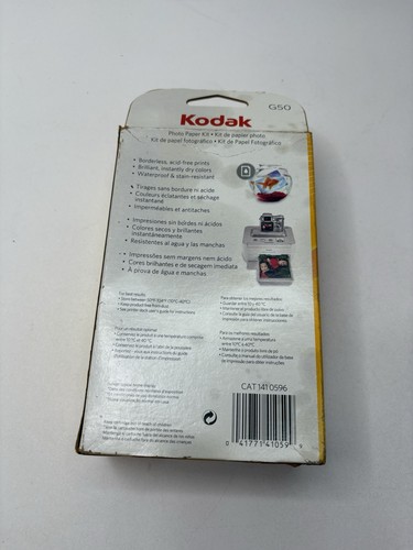 Kodak G200 G600 G610 Color Cartridge Photo Paper Kit Printer 4x6 100 Sheets - Picture 4 of 5