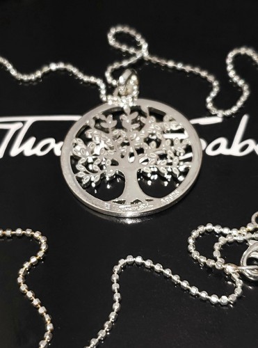 THOMAS SABO STERLING SILVER TREE OF LIFE PENDANT Charm NECKLACE Genuine RRP£90 - Imagen 4 de 9
