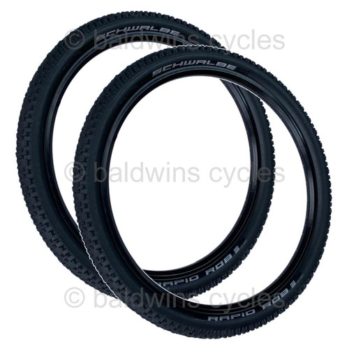 Schwalbe RAPID ROB 29 x 2.25 Off Road Mountain Bike Cycle Black TYREs TUBEs - Picture 15 of 17