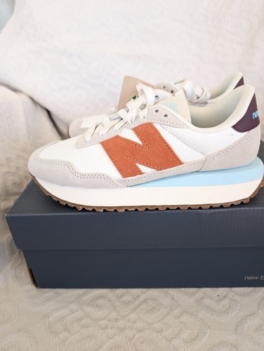 Talla 5 Mujer New Balance 237 Sea Salt Suave Cobre Blanco Plataforma Espuma EU 35 - Imagen 4 de 5