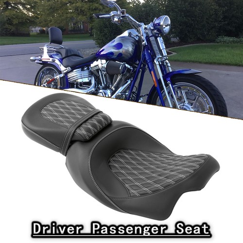 Seat Pillion Cushion Smooth Black Motorbike Fits For Harley Touring 2009-2023 - Picture 6 of 12