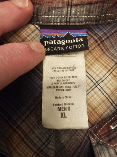 Patagonia Good Hemd Herren XL Extra Large kariert 100% Bio Baumwolle Western - Bild 7 von 12