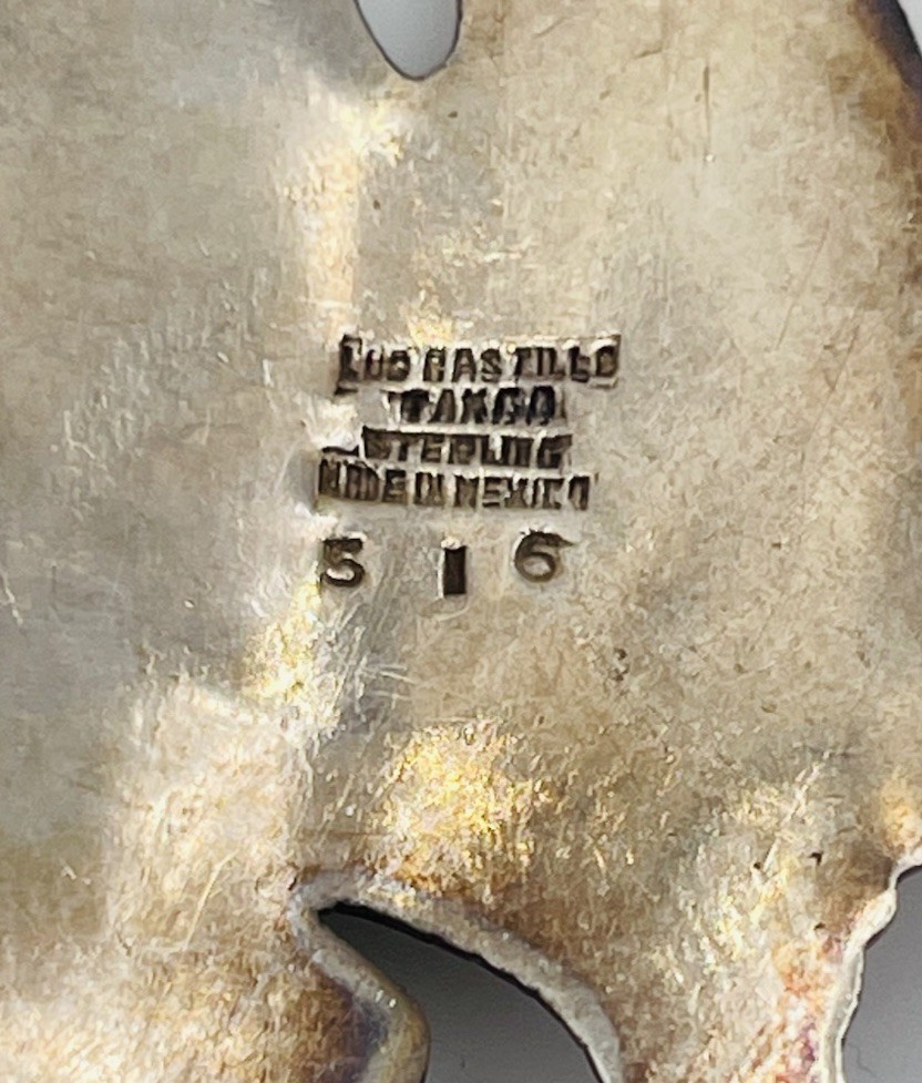 Los Castillo Vintage Mexican Sterling Silver Large Wide Swans Bangle Bracelet