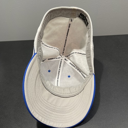 Nike True Duke Blue Devils Hat Cap Fitted OSFM White Blue Dri-FIT Classic - Picture 6 of 8