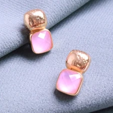 Julie Vos Catalina Earrings - Gold & Iridescent Rose