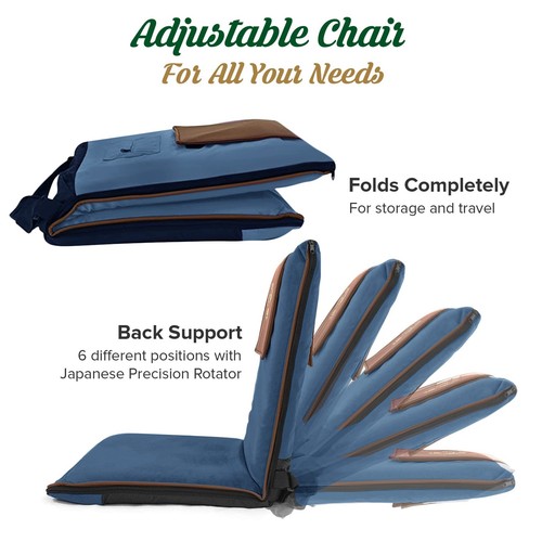 Adjustable Japanese Floor Chair with Back Support for Adults | Premium Medita... - Picture 5 of 6