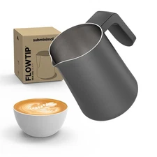 Subminimal FlowTip Milk Jug - Stovetop Milk Frothing, Foaming Pitcher for Bar...