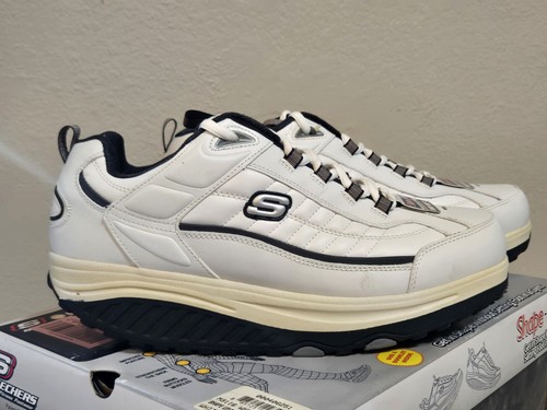 Zapatos para hombre Sketchers Shape Ups talla 13 ancho azul marino/blanco nuevos en caja nuevos con caja - Imagen 10 de 17