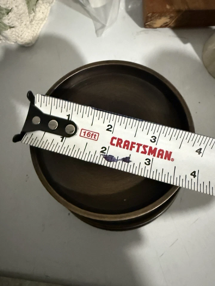 Suporte de vela Pier 1 importado metal bronze pedestal - Imagem 3 de 4