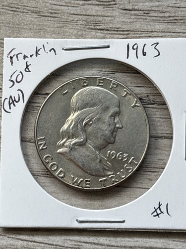 1963 Franklin Half Dollar AV #1 - Picture 4 of 4
