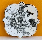 MacKenzie-Childs 42903-1151 Hand Made 6" Bee Toile Bread & Butter Plate. New!