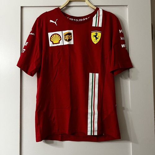 Puma x Scuderia Ferrari Men's Red Graphic T-Shirt - Size small