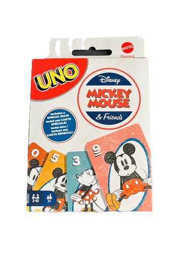 Mattel UNO Disney Mickey Mouse & Friends Kartenspiel - Familienspaß - Brandneu