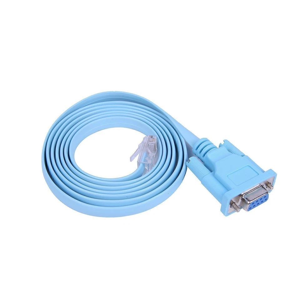 1.5M RJ45 Male to 9 Pin RS232 RS-232 DB9 Female Plug LAN Router Cable Replace - Image 4 of 4