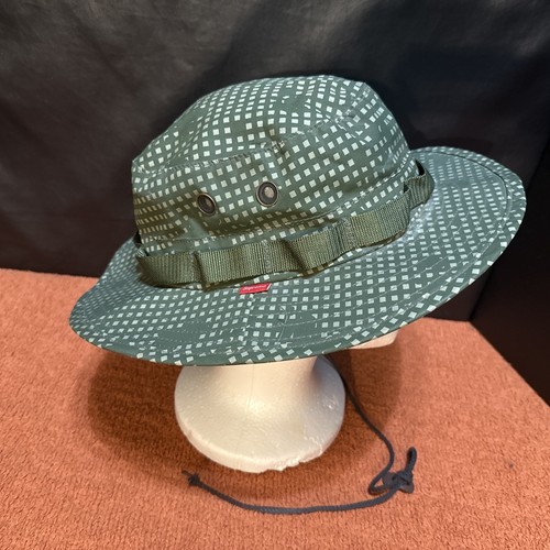 SS14 Supreme Grid Camo Boonie Bucket Hat M/L Crusher Green (broken Chin Strap) - Bild 1 von 7