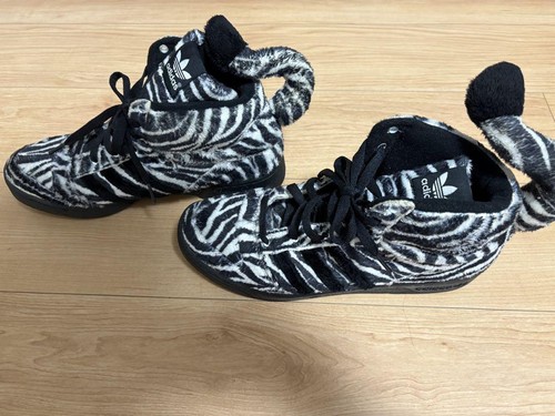 Adidas × Jeremy Scott High Top Sneaker Herren Gr. US 10,5 Zebra Schwarz/Weiß - Bild 14 von 24