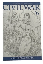 CIVIL WAR #6 1:75 TURNER SKETCH INCENTIVE VARIANT NM- NEVER READ - SEE PICS