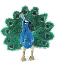 Folkmanis 2539 Large Peacock (16" Tall) Hand Puppet NWT