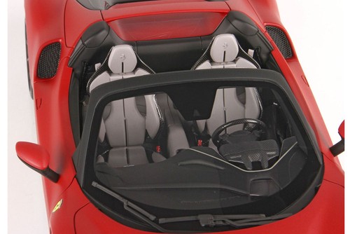 BBR P18215EV 1/18 Ferrari 296GTS Rosso F1 SF75 / Carbon wheels Limited Model Car - Picture 5 of 6