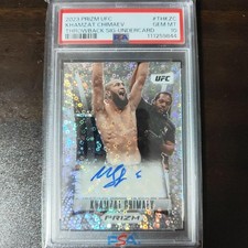 2023 Panini Prizm UFC Khamzat Chimaev Throwback Signature #THKZC PSA 10 GEM MT