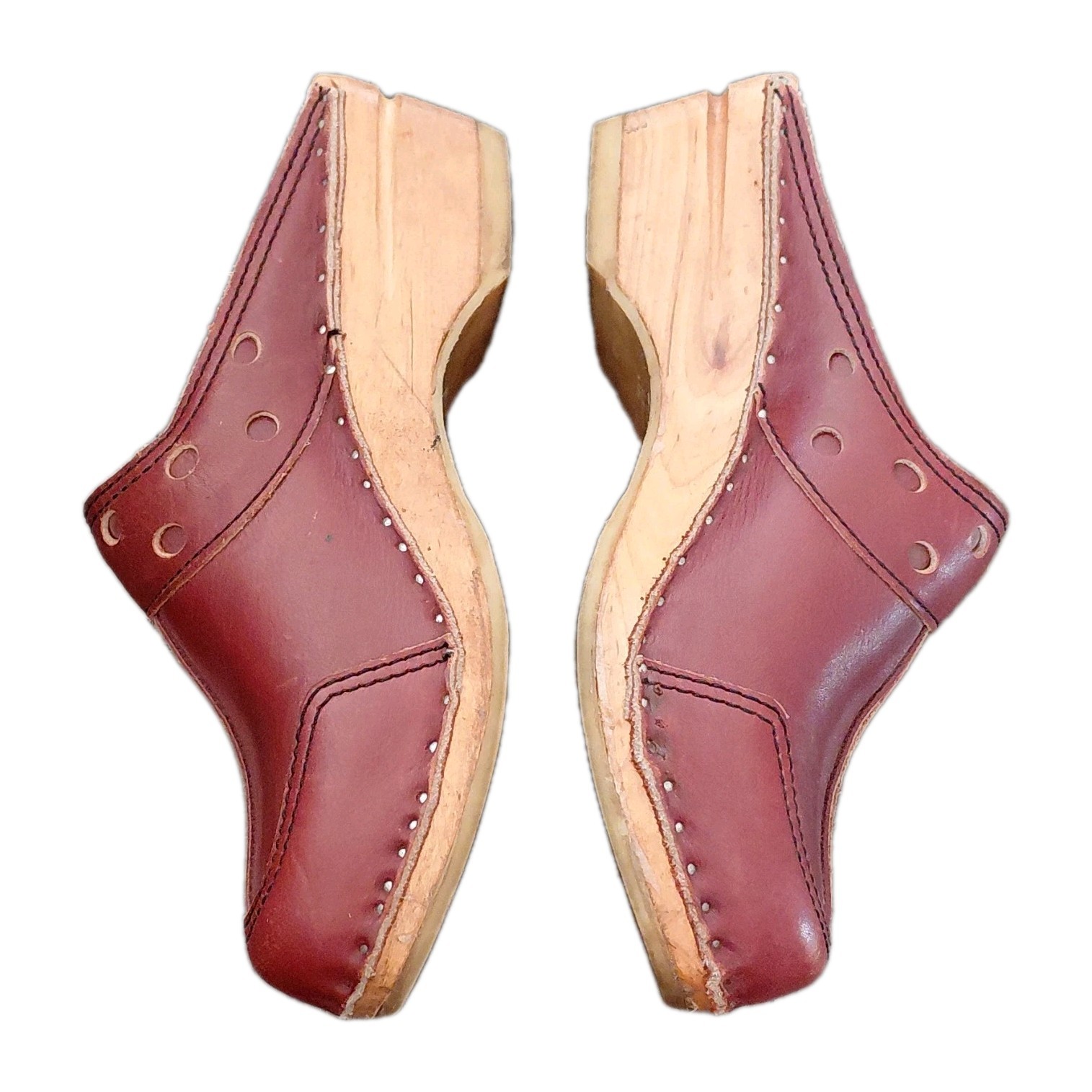 Båstad-Original Leather Wooden Clogs Sweedish Women's EU 38 Casual Shoes Indie