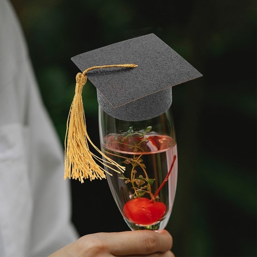 12 Pcs Tassel Doctor Hat Little Graduation Caps Goblet Cover Accessories - Zdjęcie 3 z 12
