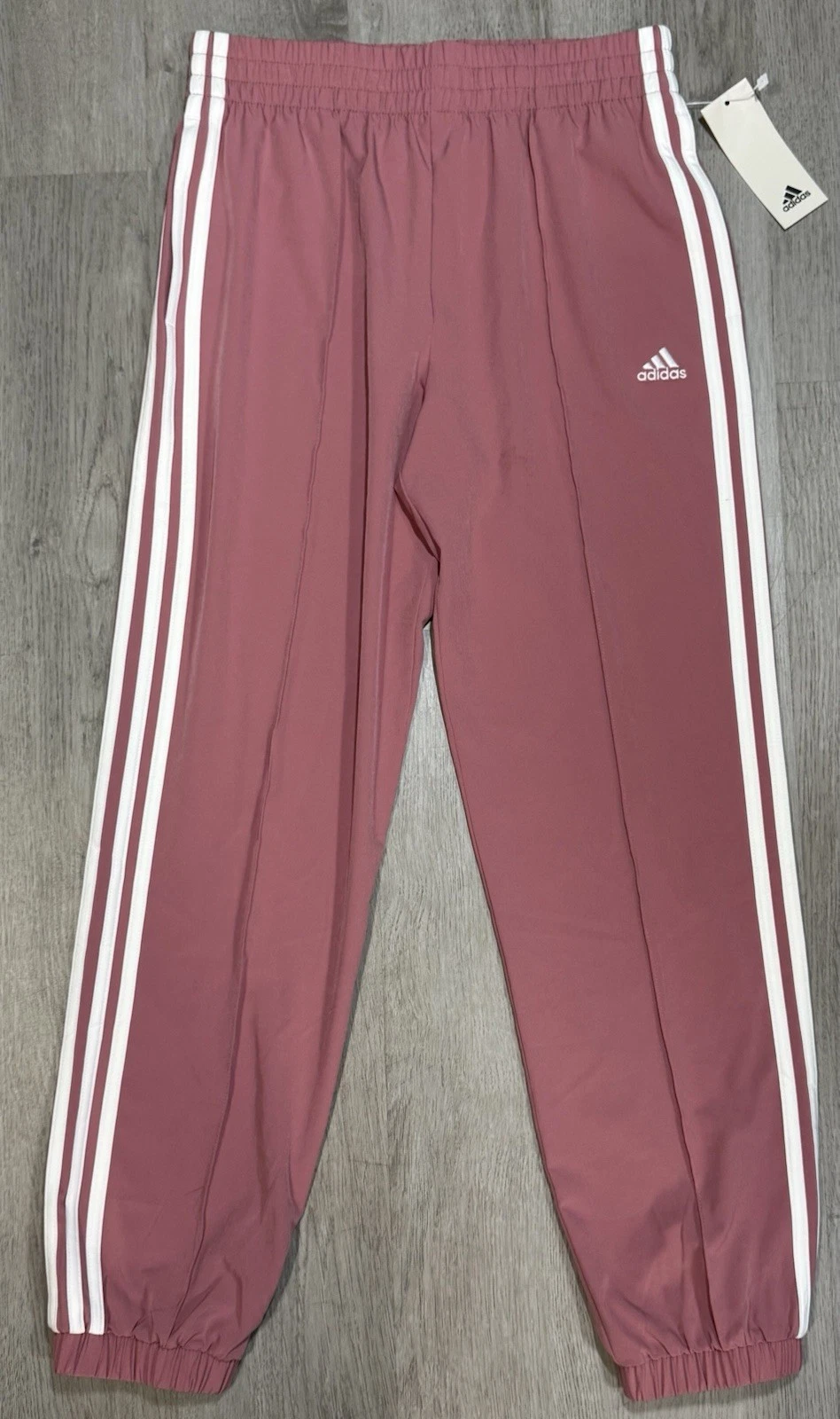 Adidas Jogger Track Pants Girls XL (16) Three Stripe Pink Lightweight Casual NWT