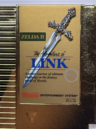 Zelda II: The Adventure of Link (NES, 1988) Game Only | Tested | Authentic - Picture 2 of 6